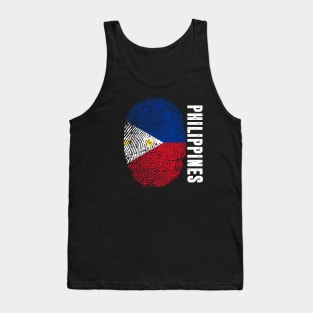 Philippines Flag Fingerprint My Story DNA Filipino Tank Top